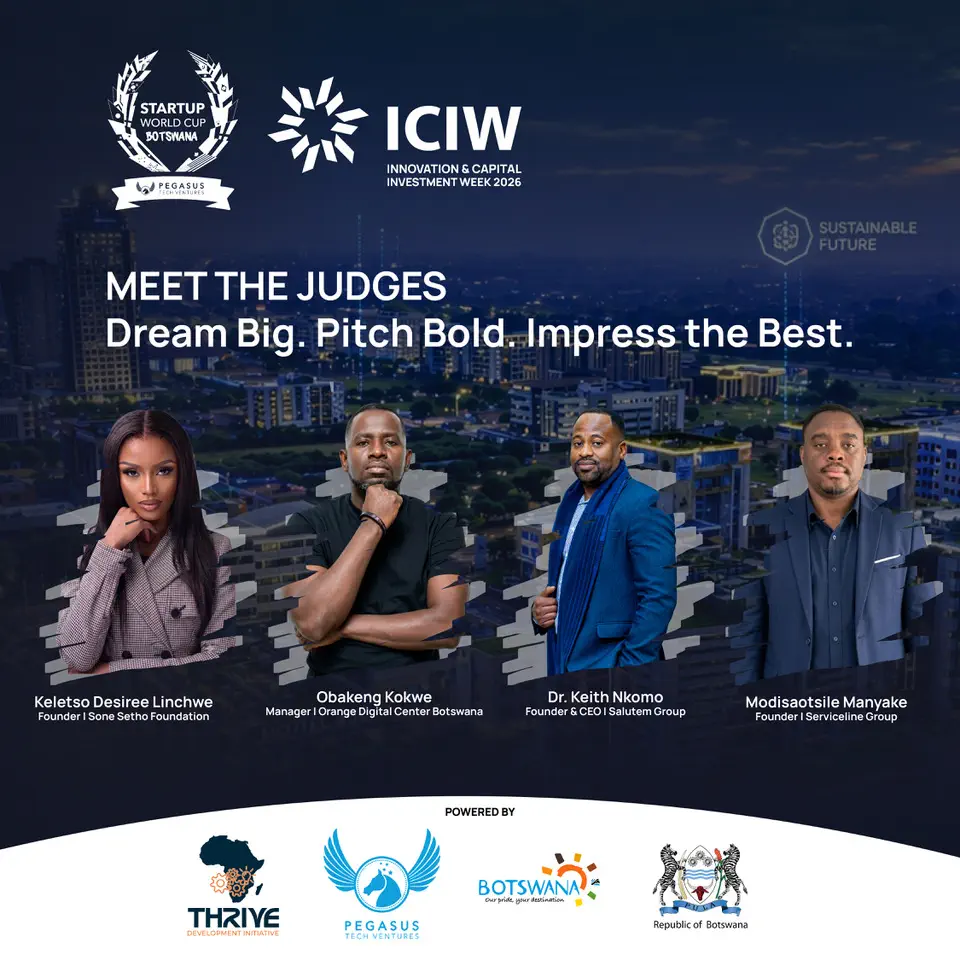 ICIW 2026 judges: Keletso Desiree Linchwe, Obakeng Kokwe, Dr. Keith Nkomo, Modisaotsile Manyake
